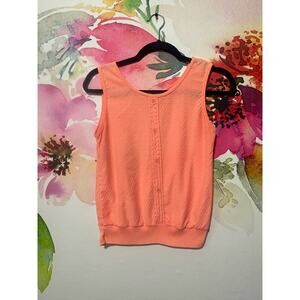 Jade Elephant - Peach Sleeveless Shirt - Size M